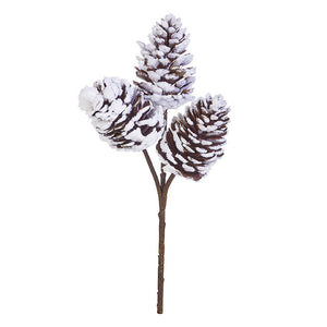 Snowy Pinecone Pick