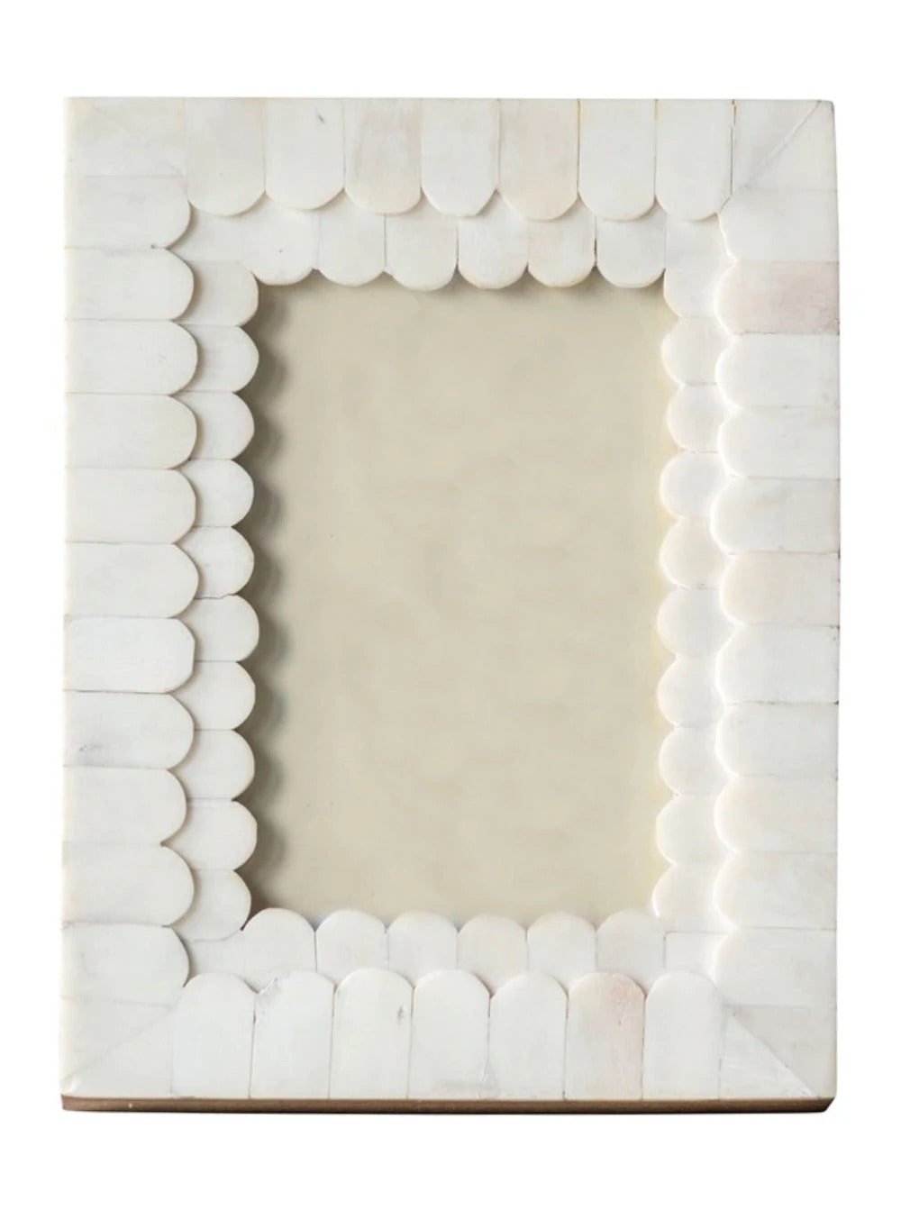 Scalloped Bone Photo Frame