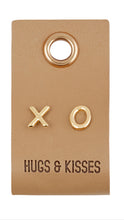 Load image into Gallery viewer, Gold Stud Leather Tag Earrings
