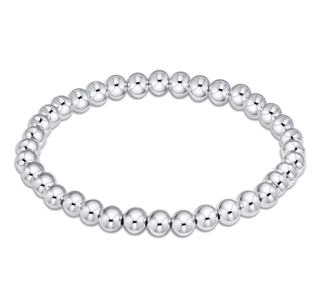 Classic Silver 5 MM Beaded Bracelet