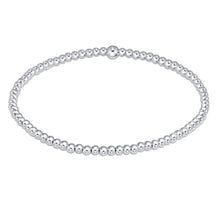 Load image into Gallery viewer, Classic Silver 2.5 MM Beaded Bracelet
