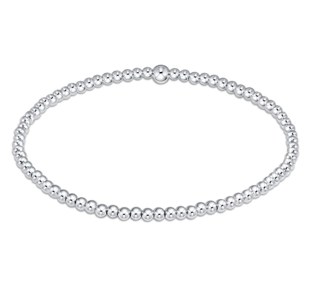 Classic Silver 2.5 MM Beaded Bracelet