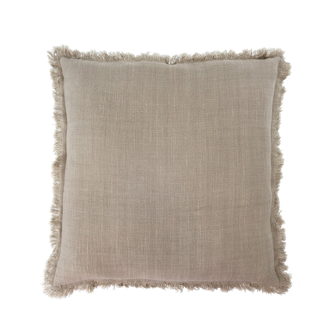 Frayed Edge Pillow, Light Grey