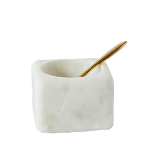 Marble Bowl w/ Brass Spoon