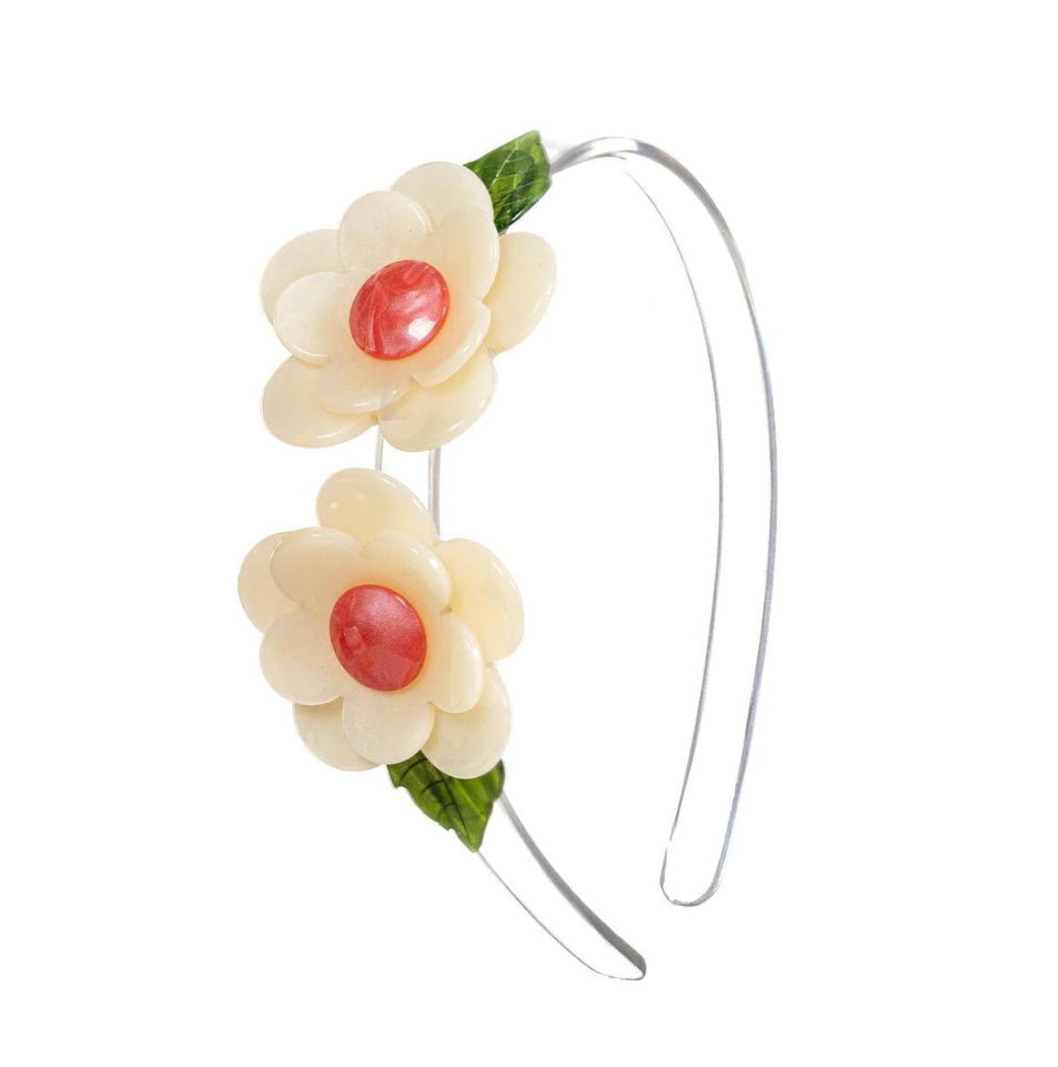 Double Camellia Flower Headband